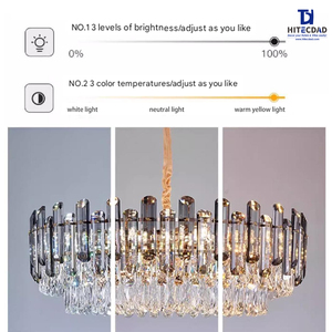 Lámpara de <span class=keywords><strong>Techo</strong></span> <span class=keywords><strong>LED</strong></span> Moderna en Oferta, Lámpara de Cristal K9 <span class=keywords><strong>LED</strong></span> para Dormitorio - Product Image 4