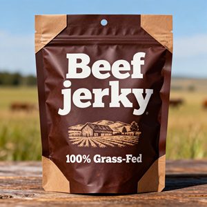 Toptan Özel Baskılı Yeniden Kullanılabilir Vakumlu Kilitli Atıştırmalık Gıda Sığır Eti Kurusu Dik Duran Poşet Gravür Baskılı Atıştırmalık Eti Kurusu - Product Image 2