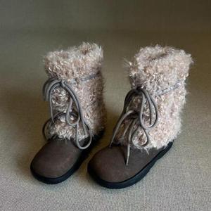 Botas de Nieve de Moda Otoño Invierno 2025, Botas de Mujer con Suela Gruesa, Forro Polar Grueso y Cálido, Parte Superior de PVC de Cilindro Medio, Estilo Mao Mao - Product Image 6