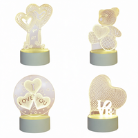 Nouvelle Lampe d'Ambiance 3D Moderne 2026, Veilleuse USB LED 5W en Acrylique, Blanc Chaud, Style Anime, Illusion 3D pour Chambre d'Enfant et Maison