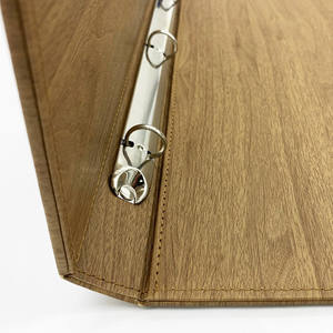 Porta Menús de Cuero con Aspecto de Madera, Personalizado, con Anillas, para Restaurante - Product Image 5
