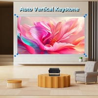 Proyector de TV Inteligente 720P FHD 4K Android 14, Portátil, para Exteriores, de Tiro Corto, Mini Proyector, 180ANSI, Interactivo para Juegos