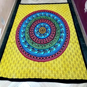 Nuevas sábanas redondas de algodón pintadas a mano con mandalas multicolor/tapicería para colgar en la pared, venta al por mayor desde India, sábanas de algodón. - Product Image 1