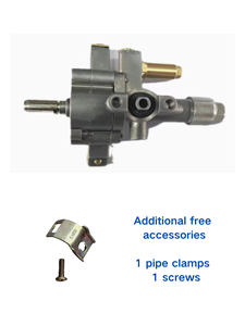 Vanne de commande principale pour foyer au gaz et chauffage, avec soupape de sécurité anti-extinction de flamme, 1 collier de serrage pour tuyau et 1 vis - Product Image 2