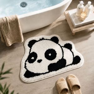 Flocked Tufted Polyester <strong>Panda</strong> <strong>Rug</strong> for Kids Bedroom Pet Friendly Modern Design for Living Room &amp; Hotel Use - Product Image 6