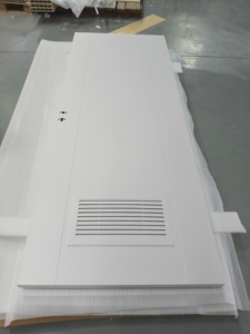 Porte en PVC thermoformé avec panneau à persiennes intégré, anti-déformation, respirante, <span class=keywords><strong>pour</strong></span> usage domestique, certifiée CE ISO - Product Image 2