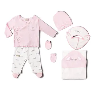 Petelulu-ropa infantil para bebé, diseño de alas de Ángel, ropa para bebé recién nacido, 6 uds.