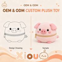 Porte-monnaie en peluche personnalisé OEM, pochette à monnaie en peluche pour enfants et filles, cadeau, porte-monnaie souple à fermeture éclair, peluche de dessin animé avec logo personnalisé