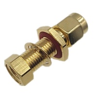 Adaptateur mâle à femelle étanche Sma à Sma plaqué connecteur mâle droit en laiton plaqué or ROHS N Type femelle à coaxial mâle