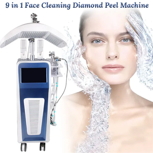 Multifunction 9-in-1 H2O2 Diamond Dermabrasion <b>Oxygen</b> Facial <b>Machine</b> Vacuum Hydrating Technology <b>for</b> Lips Care US Compatible - Product Image 2