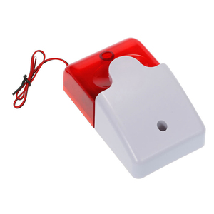 Mini sistema de alarma de seguridad duradero con cable DC 12V sirena estroboscópica intermitente luz roja Sensor de movimiento 10m rango de detección Material ABS - Product Image 4