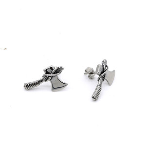 yunnique Retro Titanium Steel Axe <b>Stud</b> <b>Earrings</b> For Men And Women Fashion Geometric Design GZYE-EC0727 - Product Image 3