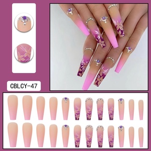 O2 Long Design Portable Amovible Faux <span class=keywords><strong>Ongles</strong></span> Patchs Sharp Press on Nails Manucure Patchs - Product Image 3