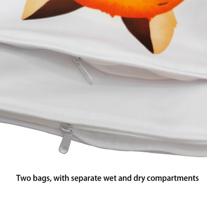 Borsa Riutilizzabile in Poliestere Resistente all'Acqua con Doppia Tasca 25*35cm, Motivi Leone, Panda, Scoiattolo, per Conservare Pannolini, Vestiti, Asciugamani per Bambini - Product Image 4