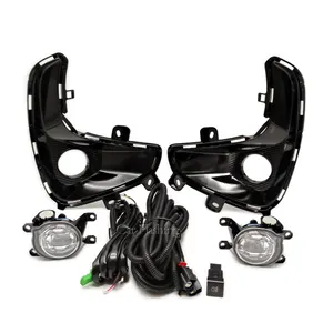 Phares antibrouillard à LED pour pare-chocs avant pour Toyota Yaris Vios <span class=keywords><strong>2020</strong></span> 2021 2022 Couvercle de phare antibrouillard Faisceau de câbles Grille de protection antibrouillard - Product Image 1