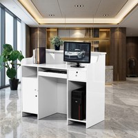 Comptoir de réception en bois moderne et minimaliste, bureau de caisse universel, simple et élégant, pour usage domestique ou hospitalier