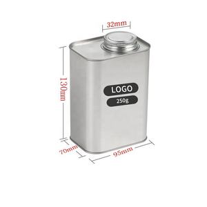 Venta al por mayor redondo cuadrado <span class=keywords><strong>Metal</strong></span> suelto té contenedor de estaño hermético apilable café en polvo latas bote embalaje lata para café - Product Image 5