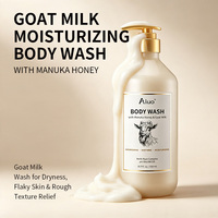 Gel Douche Parfumé Coréen, Crème de Bain Corporelle, Gel Lavant Corporel, Gel Douche Blanchissant aux Herbes, Gel Lavant Corporel au Lait de Chèvre
