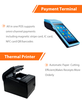 Sistema de Punto de Venta (TPV) ZHONGJI A2P Multi-OS con Bluetooth, NFC, Wi-Fi 6, Impresora Térmica, Escáner de Códigos QR para Supermercados