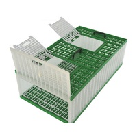 Cage de transport pour pigeons en plastique pliable et respirante avec porte à fermeture par bouton-poussoir et plateau en plastique – Vente en gros