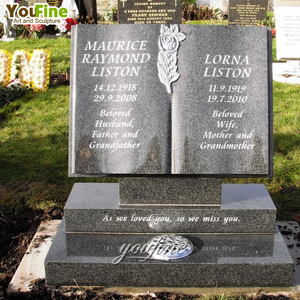 Lápida de Mármol Blanco Tallada con Ángel y Libro a Precio Razonable en Venta - Product Image 3