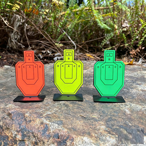 Cible octogonale portable colorée en acier inoxydable, ensemble de 3 couleurs, accessoire d'entraînement tactique pour clubs de tir en extérieur - Product Image 1