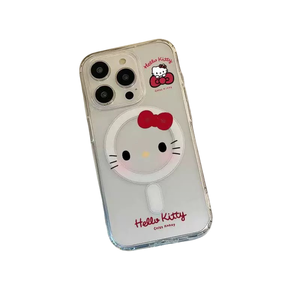 Coque de téléphone magnétique personnalisée <span class=keywords><strong>Hello</strong></span> <span class=keywords><strong>Kitty</strong></span> compatible avec iPhone 17AIR 16PROMAX 15 14 <span class=keywords><strong>Samsung</strong></span> S26Ultra S25 S24 A17, coque antichoc - Product Image 1