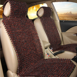 Fundas Universales para Asientos de Coche, Cojines de Cuentas de Madera, Ajuste Universal Delantero, Colores Rojo, Beige y Café - Product Image 1