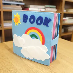 Baby feltro libri silenziosi bordo impegnato giocattoli Montessori per attività per bambini libro sensoriale apprendimento educativo abilità di vita di base giocattoli