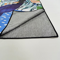 Vente en gros Extra Large Serviette de plage en microfibre Piscine de surf sans sable Sac à rayures double face à séchage rapide avec impression personnalisée