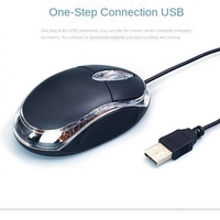 Souris optique filaire USB de petite taille, universelle, noire, lumineuse, mini souris, 11 boutons, design ergonomique, photoélectrique, vente en gros d'usine