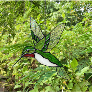 Factory Stock Color Glass Crafts Bird Hummingbird Grinding Pendant Window Hanging Decoration All Handmade Creative Gift for