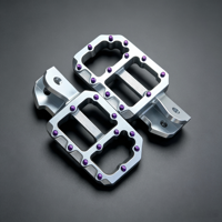 Repose-pieds en alliage d'aluminium CNC de 57 mm de large, antidérapants, avec dents en acier inoxydable, design à visser pour Light Bee X/S/L1E
