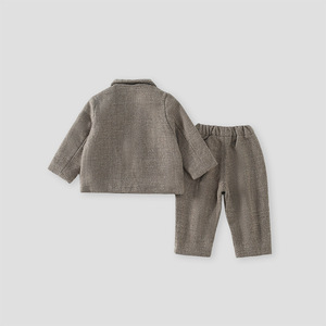 Costume <span class=keywords><strong>de</strong></span> garçon 2025 – Nouvelle collection automne – Ensemble trois pièces style occidental – Vêtements formels élégants pour bébés et jeunes enfants - Product Image 2
