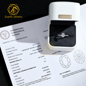 Kunden spezifischer 1ct-5ct Verlobung sring für Herren/Damen 14 Karat 18 Karat massives Gold für GIA IGI Certified Lab Grown Diamond CVD HPHT - Product Image 6