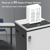 Déchiqueteuse de documents P4, 80 pages, 24 heures de fonctionnement continu, pour CD, DVD, clé USB, usage intensif