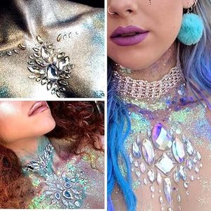 <span class=keywords><strong>Tatouage</strong></span> <span class=keywords><strong>temporaire</strong></span> réutilisable Rhinestone 3D auto-adhésif coussinets de mamelon autocollants cristal décalcomanies couverture de mamelon décorative pour les fêtes - Product Image 4