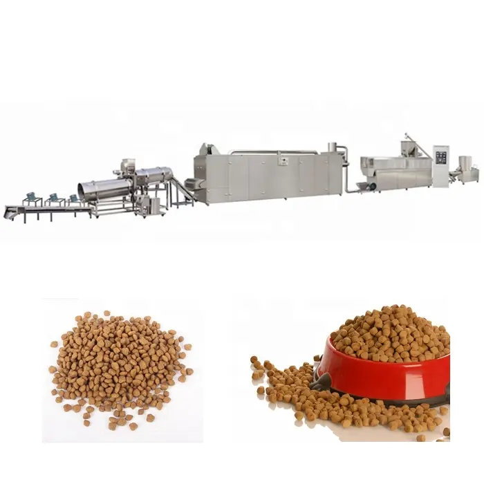 Linea di produzione completa macchina per la produzione di cibo per cani secco macchina per pellet di cibo per animali domestici