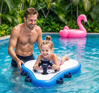 Planche flottante gonflable en PVC épais et coloré, plateforme flottante portable pour la piscine et la plage