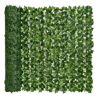 Panneaux de clôture artificielle 3D en rouleau, motif feuilles de lierre et fleurs, 1m, pour jardin