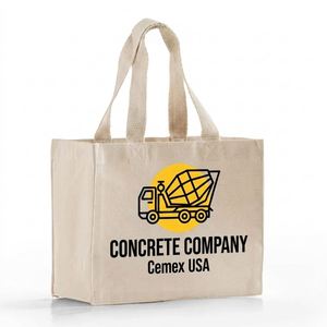 กระเป๋าผ้าแคนวาสทรงสี่เหลี่ยมขนาดเล็ก 12 ออนซ์ ยี่ห้อ Bulk Construction Brand แบบมีก้นกระเป๋า สำหรับผู้หญิง - Product Image 1