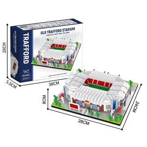 <span class=keywords><strong>Mini</strong></span> estadio de fútbol escena de ladrillo DIY campo de fútbol arquitectura modelo juego de bloques de construcción regalo creativo - Product Image 1