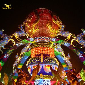 โคมไฟแสดงแสงสี 3 มิติ ขนาดใหญ่ กันน้ำ สำหรับงานเทศกาล ใช้ในสวนสนุก งานแสดงสินค้า งานดิวาลี และงานวันขอบคุณพระเจ้า ใช้พลังงานจากแบตเตอรี่ - Product Image 6