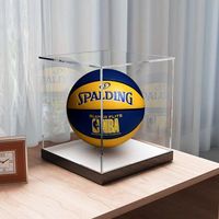 Support de présentation transparent en acrylique anti-poussière pour ballons de basketball et de football, boîte à objets de collection et autographes