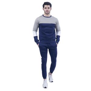 Conjunto Deportivo Personalizado de Última Moda, Transpirable y Resistente al Viento, para Hombre, con Paneles en Contraste, 100% Algodón, Sudadera y Pantalones para Correr, Venta al Por Mayor - Product Image 1