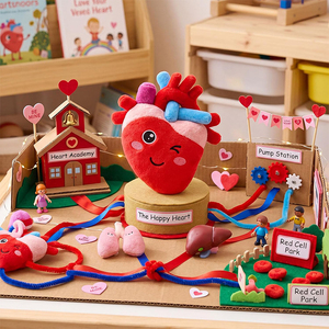 Peluche de Corazón Personalizado al por Mayor, Células Sanguíneas de Peluche, Regalos de Recuperación de Cirugía Cardíaca, Regalo para Supervivientes de Ataques, Regalos Anatómicos - Product Image 4