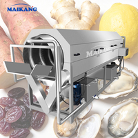Elektrische groenteborstelwasmachine Hoog rendement voedselverwerking Fruitwasmachine
