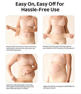 Ceinture de <span class=keywords><strong>grossesse</strong></span> confortable et ergonomique, soutien invisible pour le dos, l'abdomen et la taille, ceinture de maternité en polyester - Product Image 3