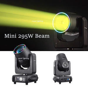 Projecteur de scène à tête mobile Coral 295W Beam, contrôle DMX512 4 degrés, <span class=keywords><strong>ampoule</strong></span> <span class=keywords><strong>halogène</strong></span> IP33, 16 canaux, effet de changement de couleur, Ra80, pour discothèque, concert, DJ - Product Image 2
