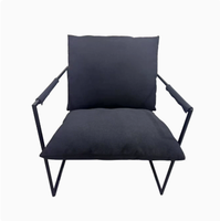 Fauteuil simple en tissu, style nordique moderne et minimaliste, fauteuil de luxe léger, décontracté, pour salon, balcon, mousse élastique haute densité